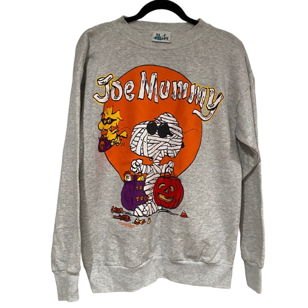 Vintage Snoopy Halloween Mummy Sweatshirt Large